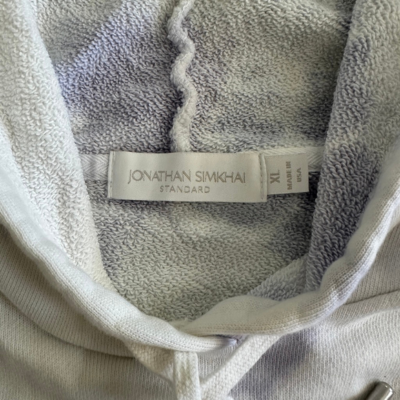 Women's Jonathan Simkhai Standard XL White Purple Tie-Dye Sleeveless Hoodie - Picture 2 of 6